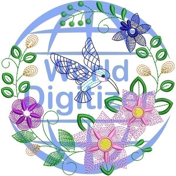 Bird-Flower-Ebroidery-Digitizing