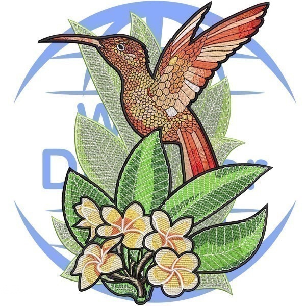 Bird-FlowerA-Ebroidery-Digitizing