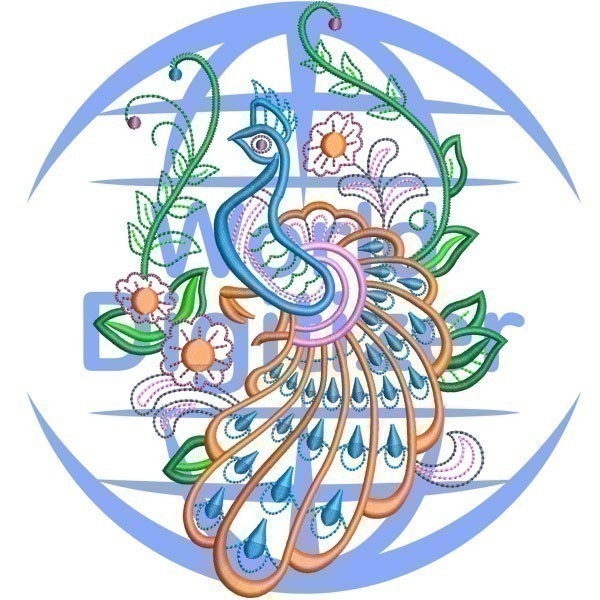 Peecock-Embroidery-Digitizing